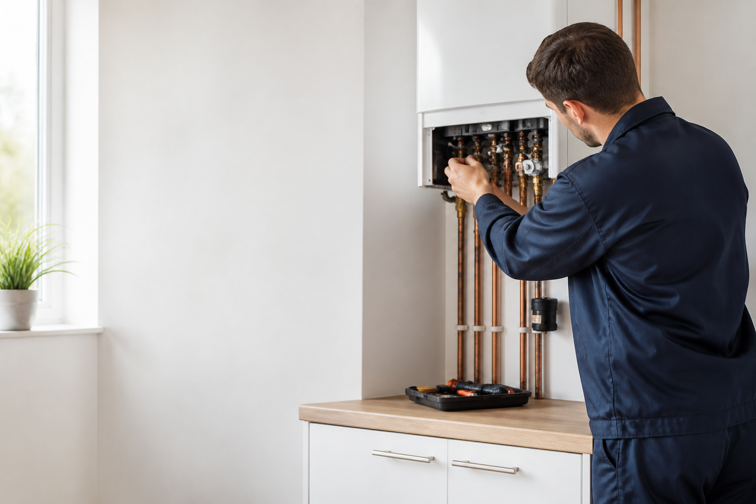 Qualified SR & K Services Ltd engineer at work