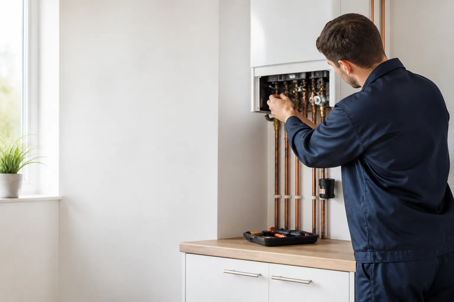 Qualified SR & K Services Ltd engineer at work